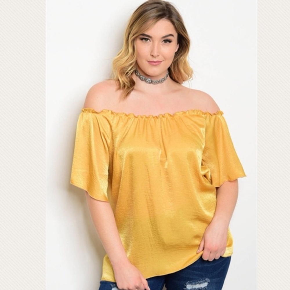 Super Cute Plus Size Yellow Top - Picture 2 of 3